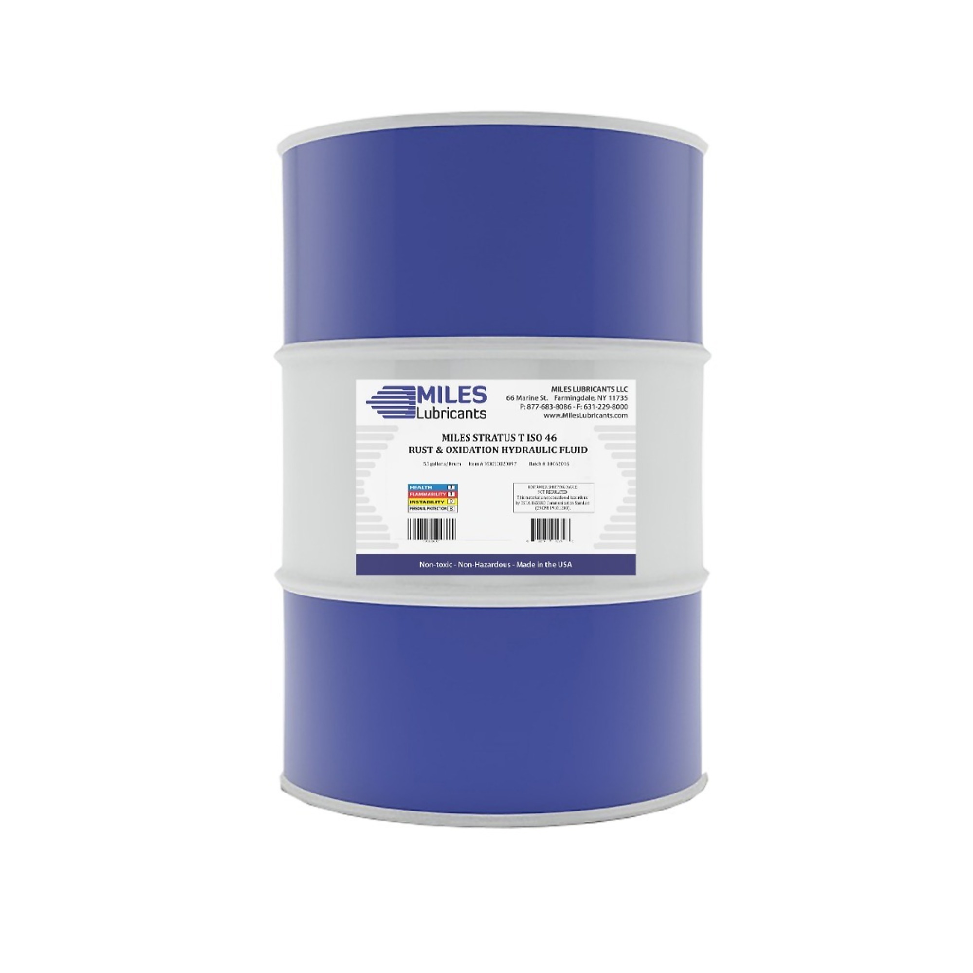 Miles Lubricants Stratus T-46 Rust Oxidation Hydraulic Fluid - Drum, Model# M0010020097